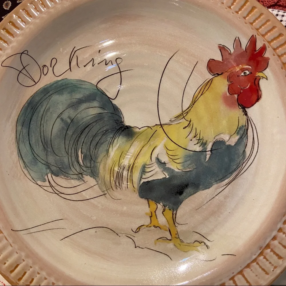 Pottery Barn Roster Plate